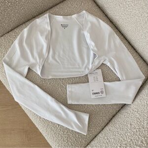 NWT Athleta Transcend Shrug White Size XS